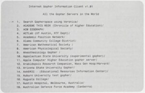 Screen Shot of a Gopher Client